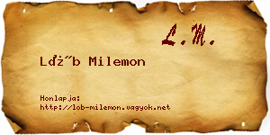 Löb Milemon névjegykártya